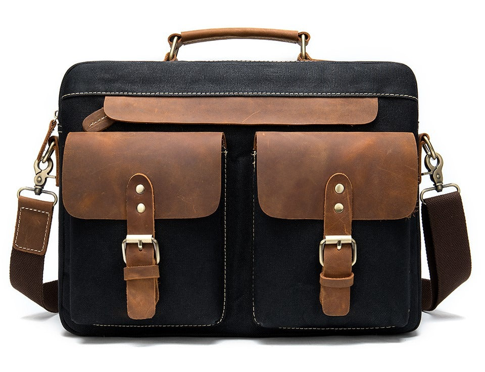 حقيبة كتف جلد طبيعي