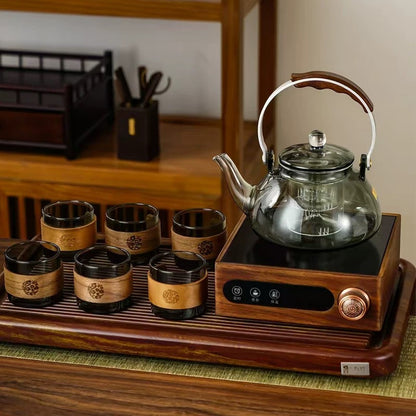 طقم تناغم الشاي الزجاجي