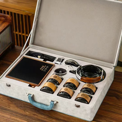 طقم تناغم الشاي الزجاجي