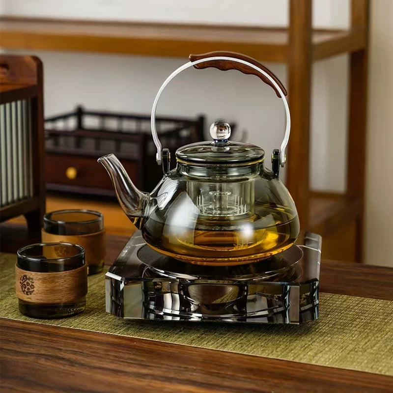 طقم تناغم الشاي الزجاجي