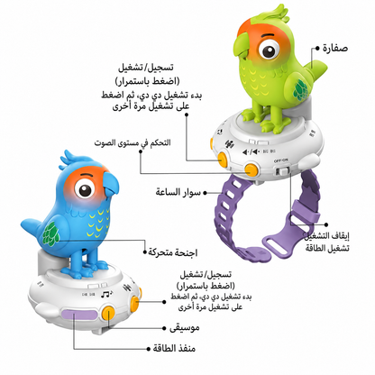 🦜 ساعة الببغاء