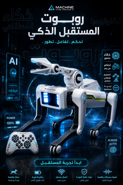 روبوت كلب مع ذكاء الصناعي